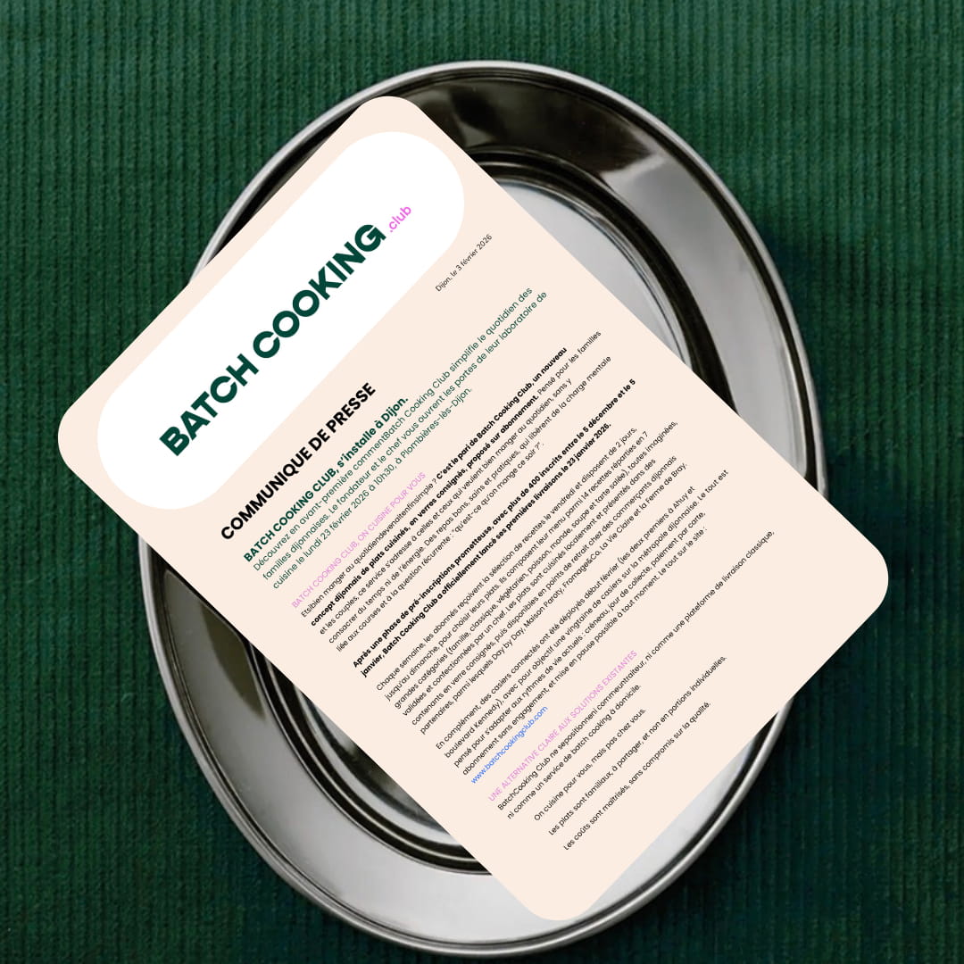 OR Presse & Batch Cooking Club